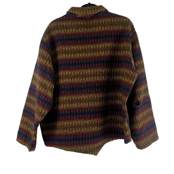 Fox Knapp Sportswear Wool Collared Pullover Two Button Point Hem Red Womens XL - Picture 6 of 11